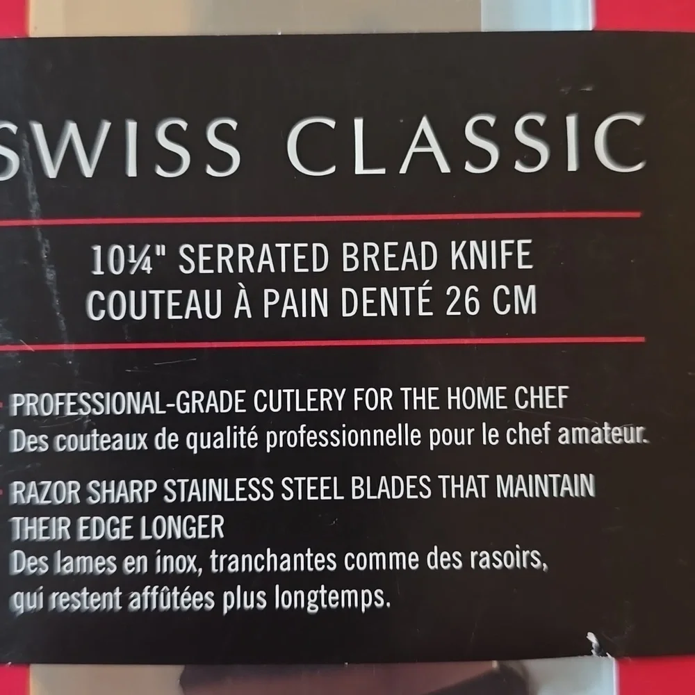 ❤️BUY 2 GET 1 FREE Victorinox Red ^ Black Professional Bread Knife 10.25